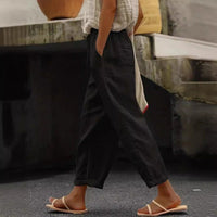Simone | Women's Elastic Waist Pockets Casual Pants – Dress Pants