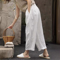 Simone | Women's Elastic Waist Pockets Casual Pants – Dress Pants