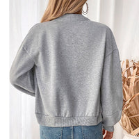 Simone | Women's Zip Voluminous Jacket in Light Gray