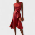 Simone | Women's Asymmetric Sleeveless Cocktail Midi Dress