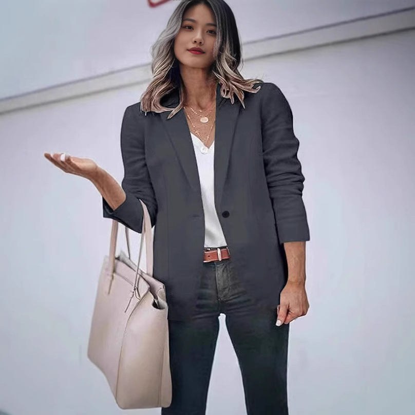 Simonetta | Women's Tailored Elegant Modern Blazer in Gray