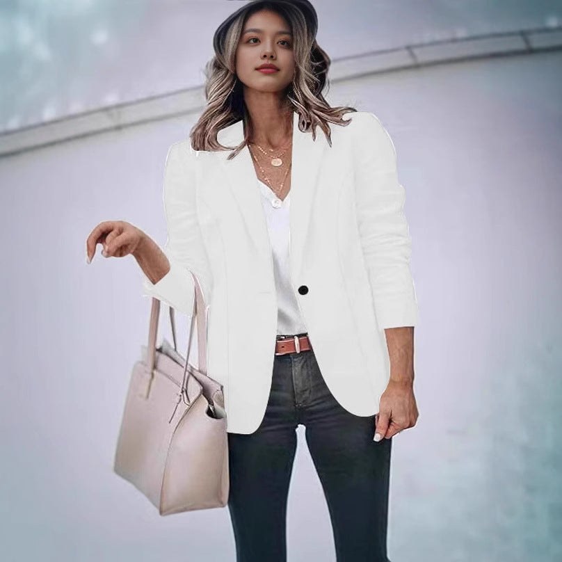 Simonetta | Women's Tailored Elegant Modern Blazer in White