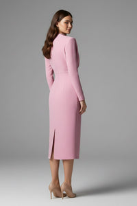 Solange | Women's Long Sleeve Cocktail Midi Dress
