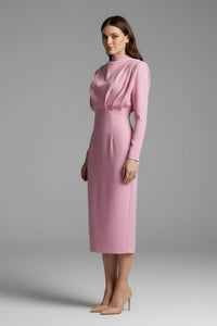 Solange | Women's Long Sleeve Cocktail Midi Dress