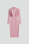 Solange | Women's Long Sleeve Cocktail Midi Dress