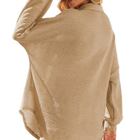 Solange | Women's Button-Front Casual Jacket in Khaki