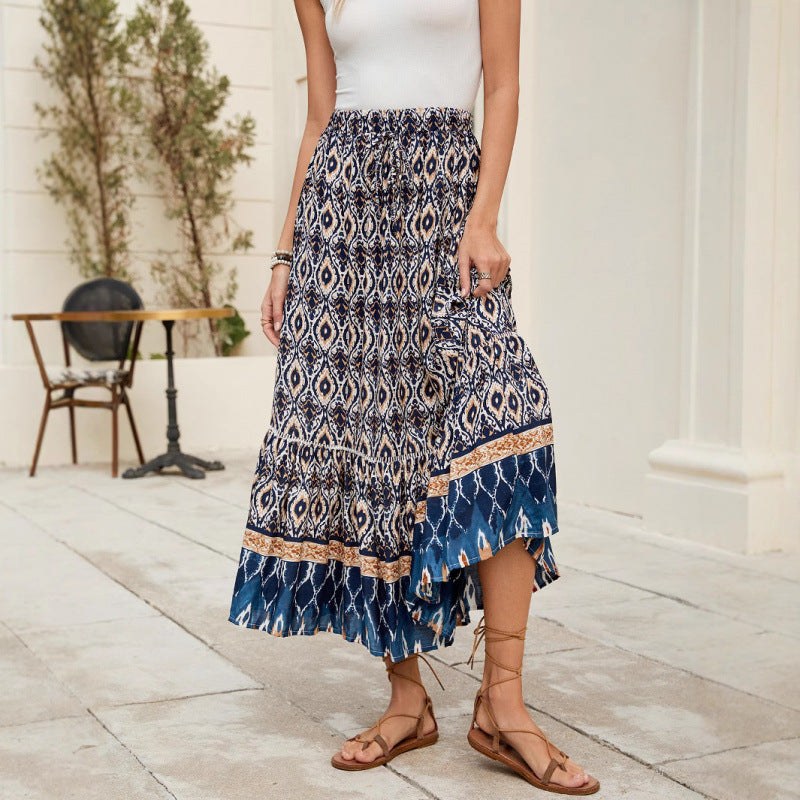 Solanges | Women's Skirt – Maxi Skirt in Navy
