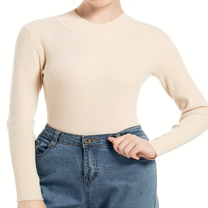 Solveig | Women's Long Sleeve Top in Apricot