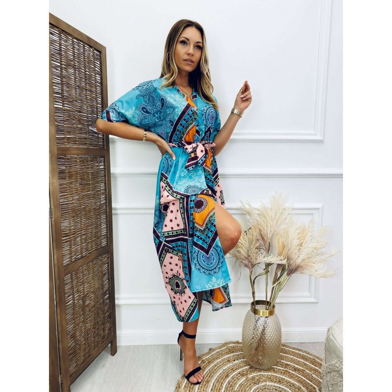 Solveiga | Women's Wrap Dress in Blue
