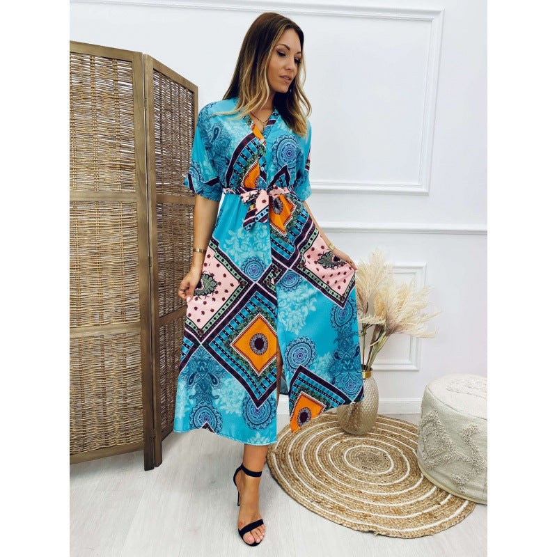 Solveiga | Women's Wrap Dress in Blue