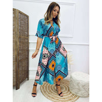 Solveiga | Women's Wrap Dress in Blue