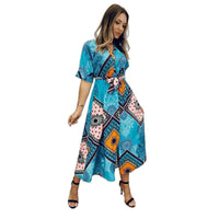 Solveiga | Women's Wrap Dress in Blue