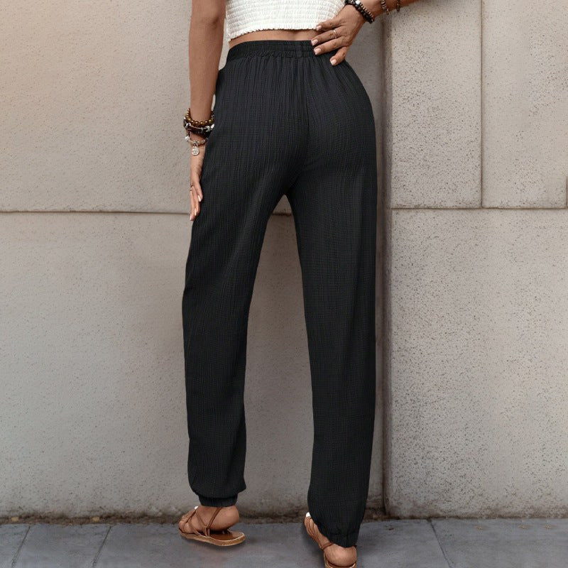 Sonia | Women's Drawstring Pockets Harem Pants – Dress Pants