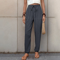 Sonia | Women's Drawstring Pockets Harem Pants – Dress Pants