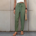 Sonia | Women's Drawstring Pockets Harem Pants – Dress Pants