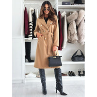 Stanislava | Women's Belted Coat in Khaki