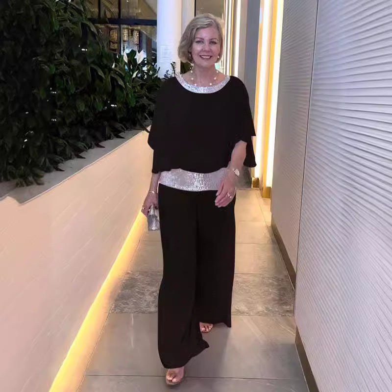Steffanie | Women's Waist Belt Flowing Belted Elegant Chic Jumpsuit
