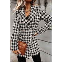 Stellaria | Women's Blazer in Black White