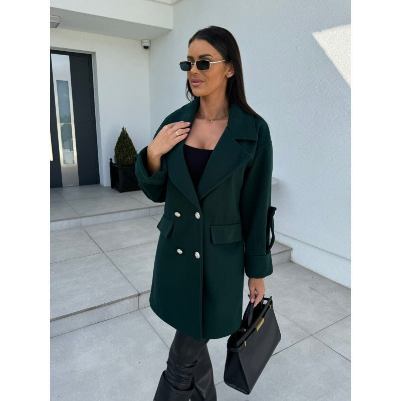 Sulamith | Women's Oversized Blazer in Dark Green
