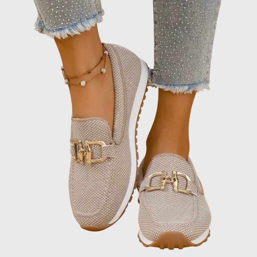 Svea | Women's Casual Cushioned Comfortable Loafers in Beige