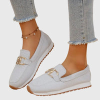 Svea | Women's Casual Cushioned Comfortable Loafers in White