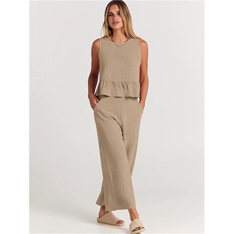 Sybilla | Women's Voluminous Pockets Casual Top in Khaki