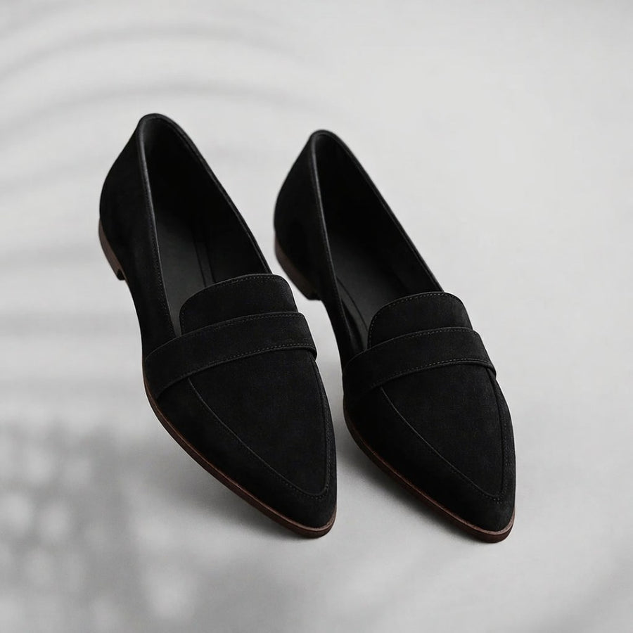 Sybilla | Women's Cushioned Comfortable Loafers in Black