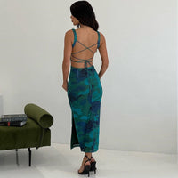 Sybilline | Women's Bodycon Elegant Dress in Green