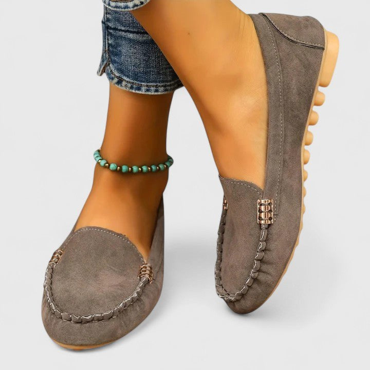 Sylvie | Women's Cushioned Elegant Comfortable Loafers in Gray