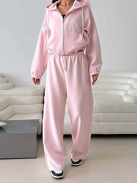 Sylvie | Women's Zip Hooded Jacket in Pink
