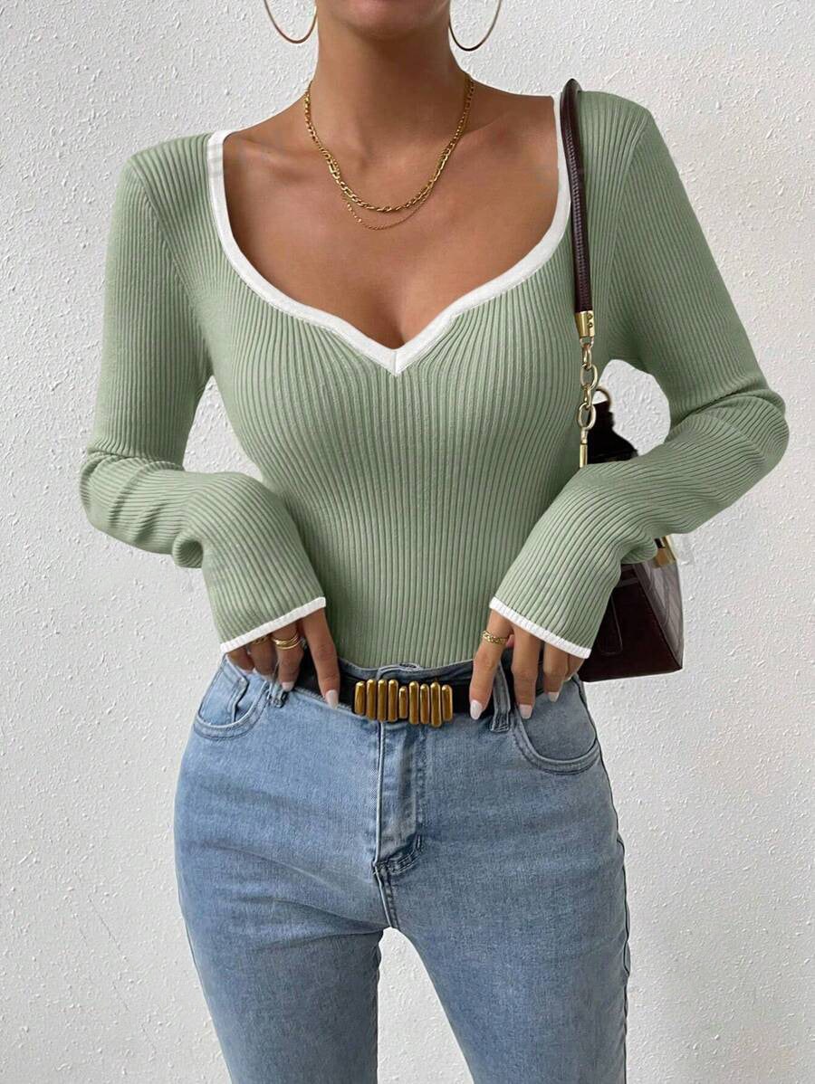 Tamara | Women's V-Neck Long Sleeve Top