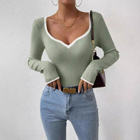 Tamara | Women's V-Neck Long Sleeve Top