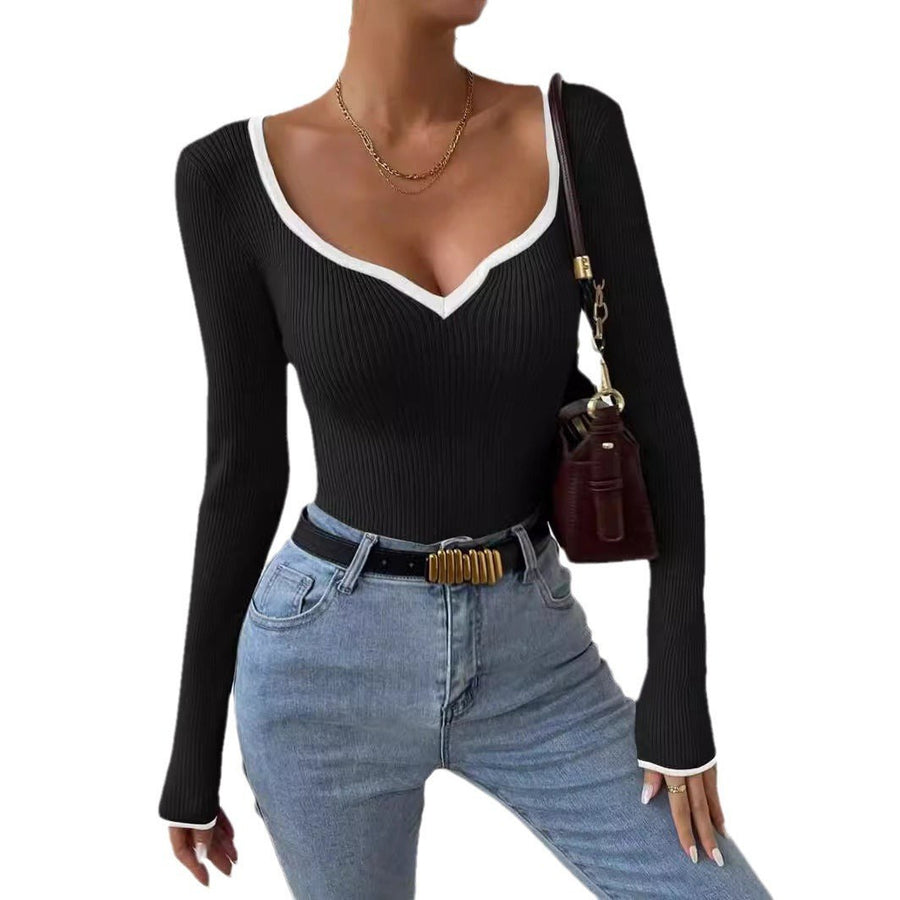 Tamara | Women's V-Neck Long Sleeve Top