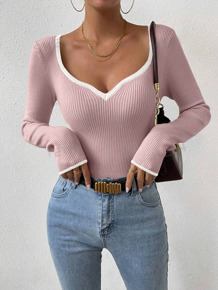 Tamara | Women's V-Neck Long Sleeve Top
