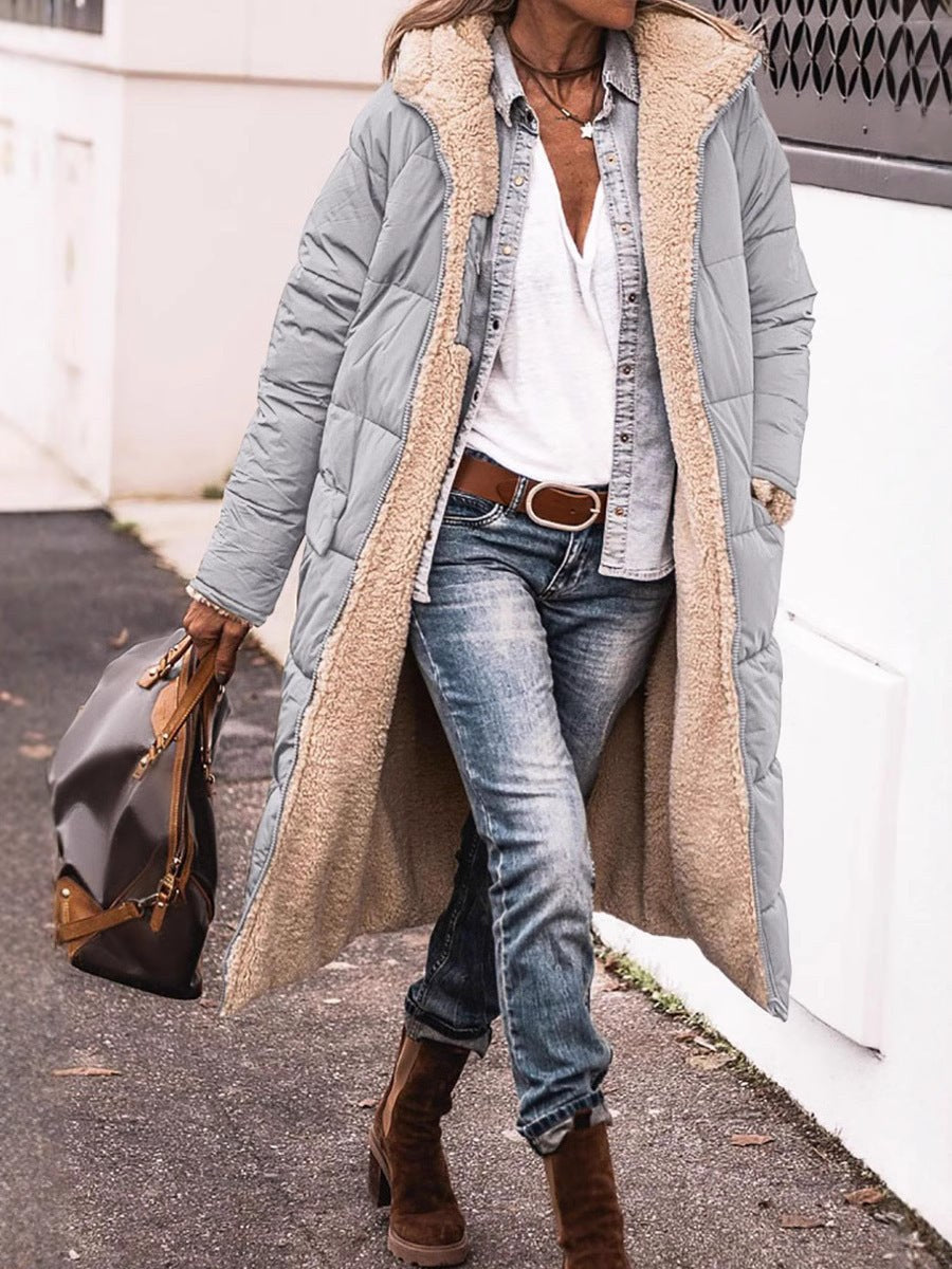 Tamsin | Women's Cozy Quilted Jacket in Light Gray