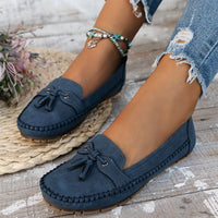 Tamsin | Women's Slip-On Cushioned Comfortable Loafers in Blue