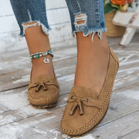 Tamsin | Women's Slip-On Cushioned Comfortable Loafers in Brown