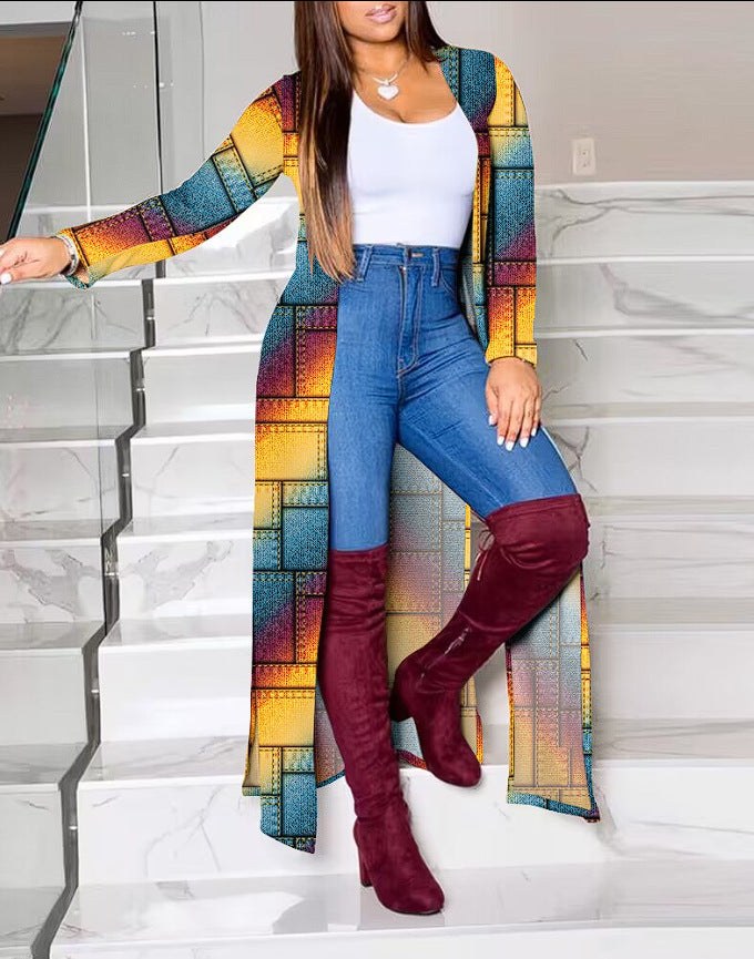 Tansy | Women's Knit Modern Cardigan in Blue