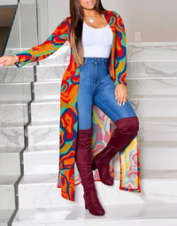 Tansy | Women's Knit Modern Cardigan in Red
