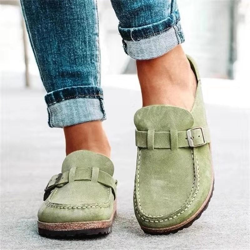 Tegan | Women's Slip-On Mule Comfortable Loafers in Green