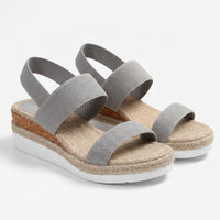 Teodora | Women's Cushioned Arch Comfortable Sandals in Gray