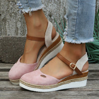 Thea | Women's Woven Cushioned Comfortable Sandals in Pink