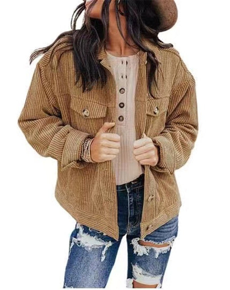 Theodora | Women's Button Detail Oversized Jacket
