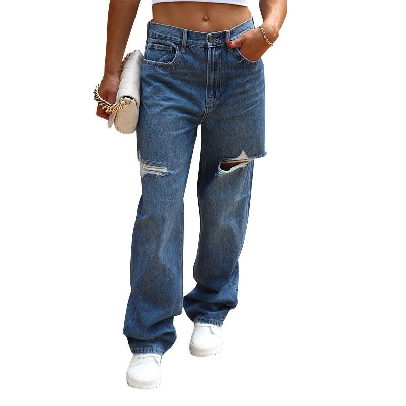 Theodora | Women's Vintage Casual Jeans in Blue