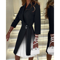Theophila | Women's Elegant Dress in Black White Tie Dye