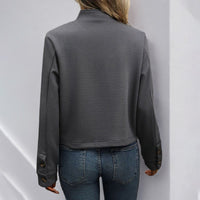 Theresa | Women's Textured Jacket in Dark Gray