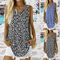 Thessalie | Women's Sleeveless Pockets Floral Top
