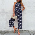Tiffania | Women's Tie Belt Belted Elegant Fashionable Jumpsuit