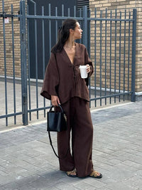 Tilly | Women's Two-Piece Set in Brown