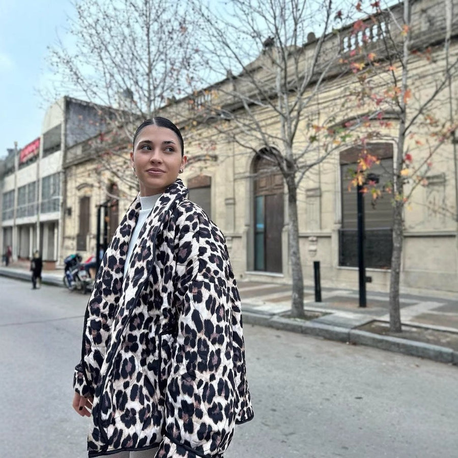 Tirzah | Women's Leopard Print Pockets Jacket